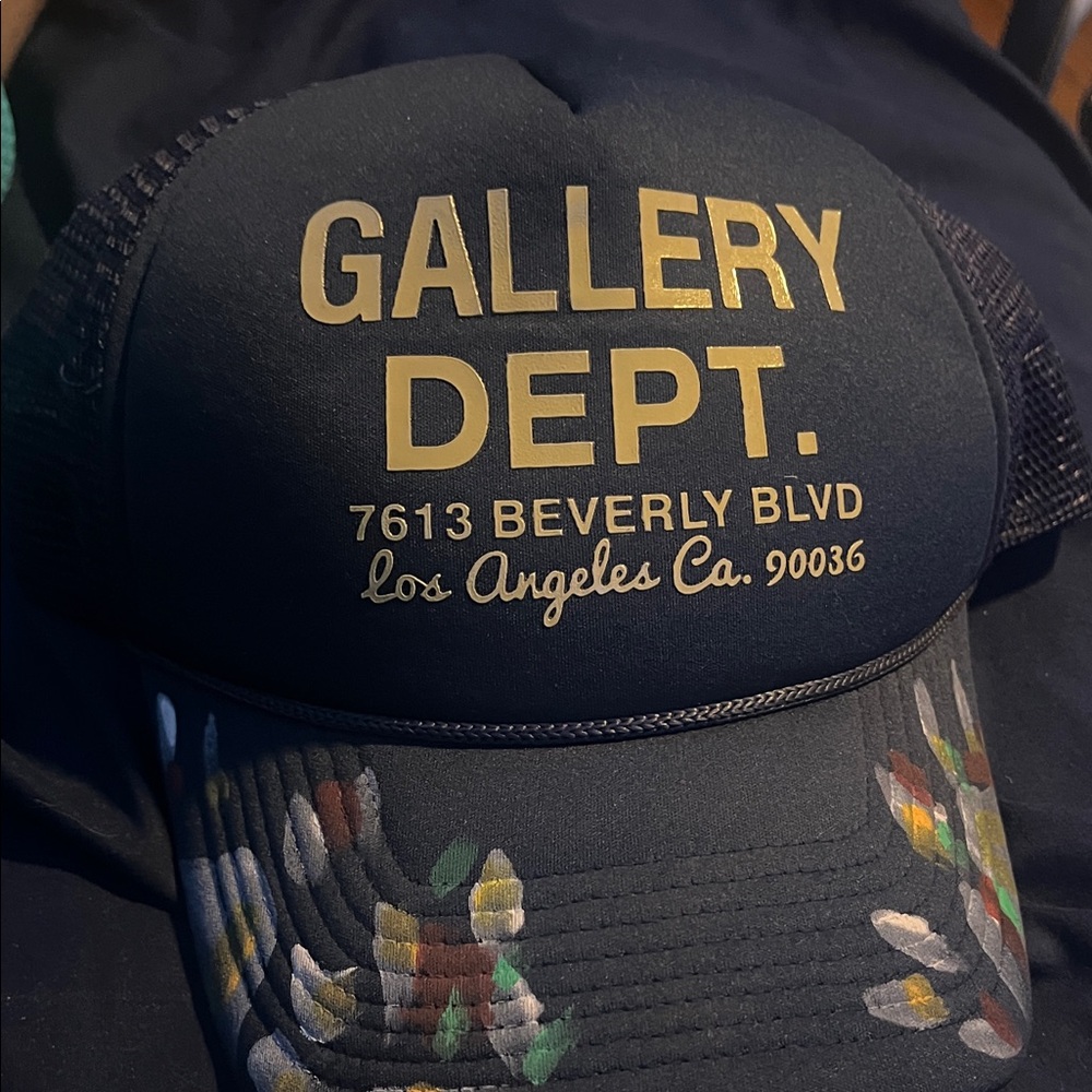 Gallery Dept Black and Gold Trucker Hat